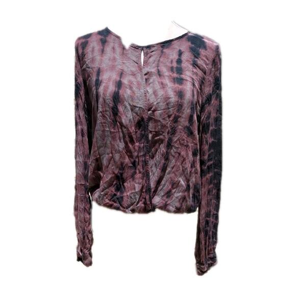 Revolve Young Fabulous and Broke Tie Dye Jayden V-Neck Blouse Womens Size Medium - Picture 2 of 6
